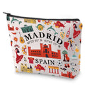 BLUPARK Spanish Mom Cosmetic Bag Madrid Souvenir Gift Madrid Spain Travel Makeup Bag Spain Lover Gift