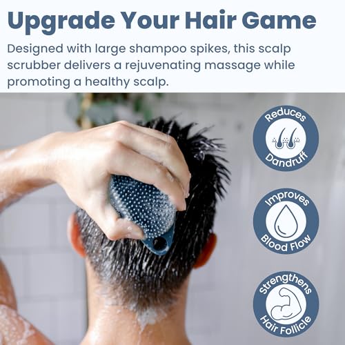 Scrub-dub¢â - Premium Antimicrobial Scalp and Body Scrubber | Face Exfoliator and Scalp Scrubber for Dandruff | Loofah and Exfoliating Washcloth Replacement | Made in The USA (2-Pack)