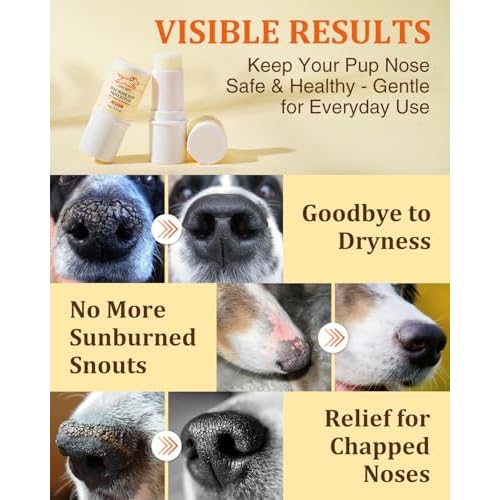 Dog Nose Sun Protector Balm - SPF25+ Snout Sunscreen for Pups, Shea Butter & Coconut Oil Moisturizer Formula, Protects & Against Dry, Cracked Sensitive Noses