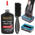 Premium Hair Clipper Blade Lubricating Oil for Clippers, with Oil Dip Box and Barber Clipper Brush