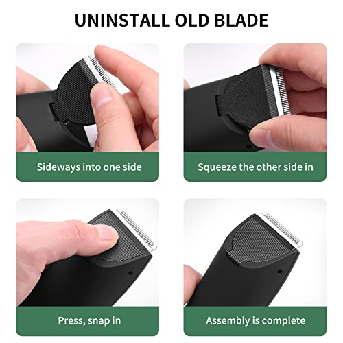 2 Pack Replacement Blades for Meridian Trimmer, Hygienic Ceramic Replacement Blades Compatible with Meridian Body Trimmer, Black