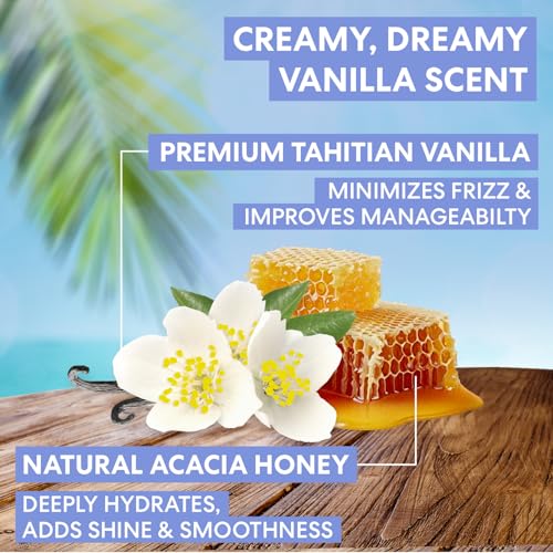 Palmer's Cocoa Butter Formula, Tahitian Vanilla Hair Shampoo,(10.6 Fl Oz), Hydrating & Moisturizing Shampoo with Vitamin E & Acacia Honey for Shine, Smoothness & Frizz Control, All Hair Types