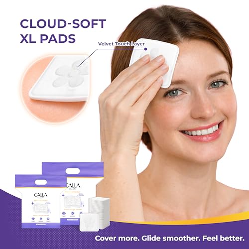 Velvet XL Cotton Pads, Large Size Square Cotton Rounds for Face & Body, Soft Thick Low Lint Makeup Remover Pads, Durable & Absorbent for Toner and Cleansing (500 Counts)