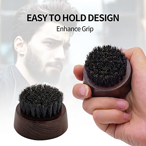Beard Brush for Men - 100% Boar Bristle Beard Brush, Comes with Solid Wood Base - Mastering The Beards of Men All Over The World