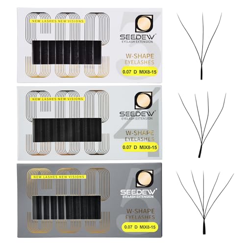 3D+4D+5D 3 Pieces W Shape Eyelashes EXTENSIONS Combination Sale(0.07D-MIX8-15mm)
