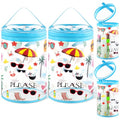 2 Pcs Clear Beach Lotion Bag Toiletry Pouch Beach Ocean Gifts Travel Makeup Cylinder Waterproof Portable Cosmetic Bag for Women Girl Sunscreen Hawaiian Party Favor with Handle Zipper