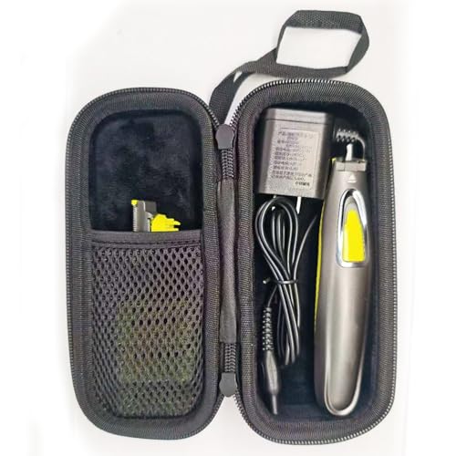 LinMei Mens Trimmer Case Hard EVA Travel Organizer Carrying Case for QP2520 QP2530 QP2620 QP2630 QP2724 QP2834 Electric Trimmer and Shaver Black