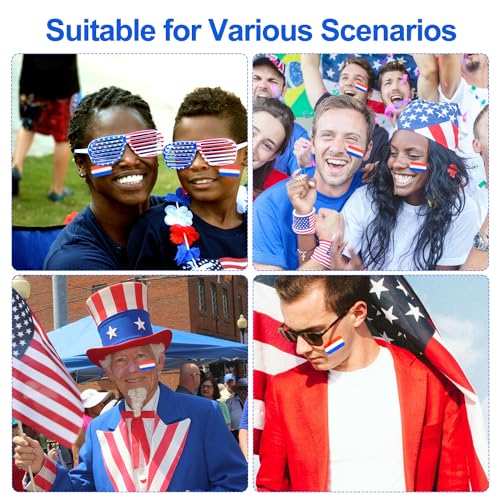 2pcs Patriotic 4th of July Face Paint, Red White & Blue USA American Flag Face Paint Stick Softball Baseball Face Paint Sports Events & Independence Day Stuff for Athletes Men Women Kids