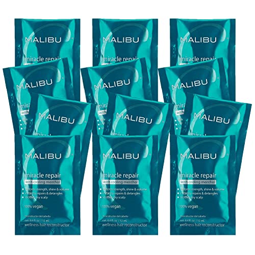 Malibu C Miracle Repair Reconstructor - Nourishing Hair Treatment for Weak, Damaged Strands - Flax Protein & Vitamin B5 for Moisture