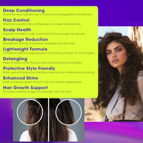 Difeel Root, Repair & Growth Conditioning Leave-in Spray 8 oz. for Stronger, Smoother, Healthier Hair with Deep Conditioning, Scalp Protection, Hair Growth and Frizz Control