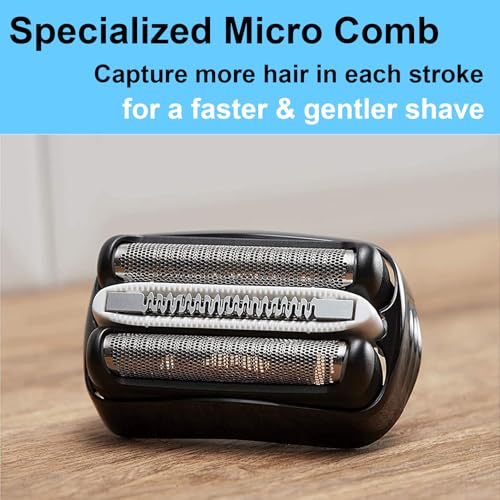 32B Series 3 Replacement Head for Braun ProSkin Electric Shaver, Compatible with Braun Foil Shaver 3000s 3010s 3020s 3030s 3040s 3050cc 3070cc 3080s 3090cc 320 330 340 350cc (2 Pack)