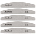 Forte Zebra Halfmoon Nail File 100/100 Pink Center 5 Pack