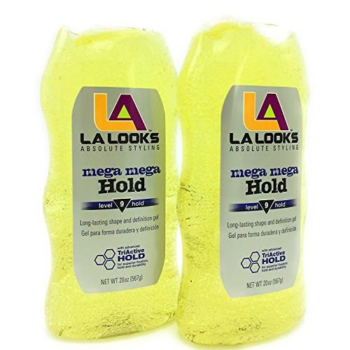 La Looks Gel #9 Mega Mega 20 Ounce (Yellow) (591ml) (2 Pack)