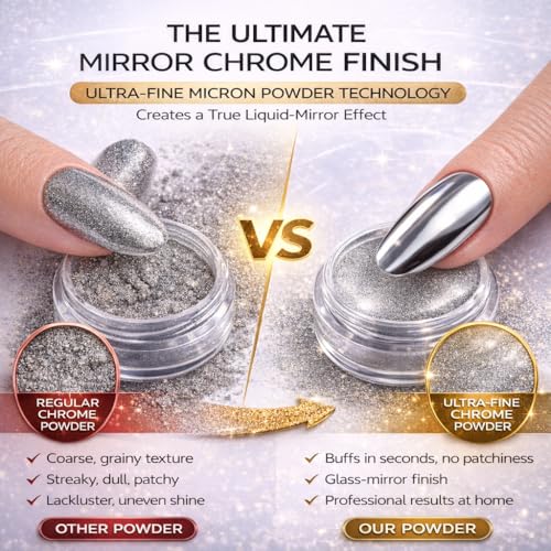 Premium Chrome & Metallic Pigment ? 70 Colors Mirror Chrome & Holographic Mica Powder for Resin Art, Epoxy, Tumblers, Coasters, Jewelry, Nail Art, Slime, DIY & Crafts