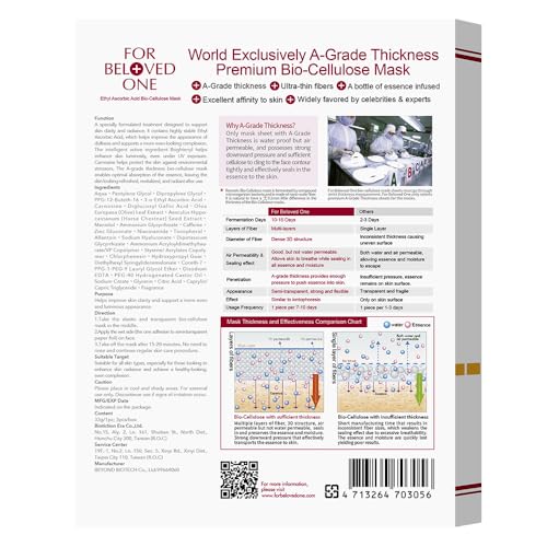 Ethyl Ascorbic Acid Bio-Cellulose Mask(Pack of 3)