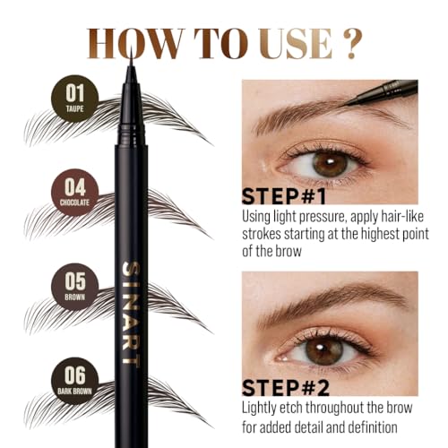 Old Money Brow Marker. Waterproof Eyebrow Microblading Liquid Brow Marker Long-Lasting, Vegan and Cruelty-Free, Creates Natural Looking Brows Effortlessly - 1.2g/0.04 Oz (05 Brown)