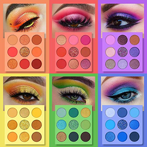 UCANBE 54 Colors Splashy Candies Eyeshadow Palette, Highly Pigmented Matte Shimmer Soft Creamy Glitter Rainbow Bright Powder Eye Shadow Blendable Waterproof Long Lasting Makeup Pallet¡¦