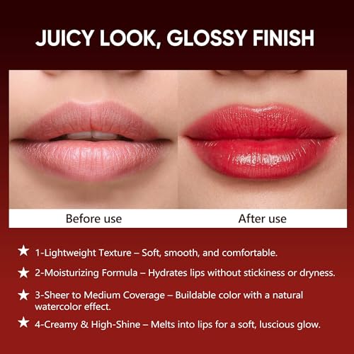 2-Pack Petal Pink&Latte Brown Moisturizing Lipstick Set ? Hydrating Creamy Lip Color for Dry, Cracked Lips, Weightless Glossy Lip Balm with Vitamin E, Long Lasting Vegan Lipstick