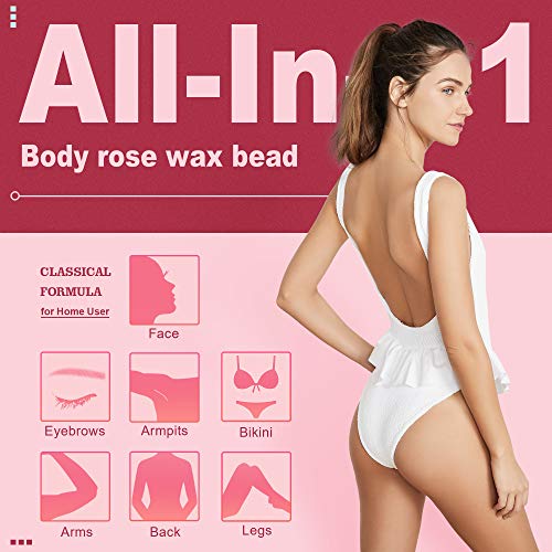 Ajoura 2 lb Rose Hard Wax Beads + 1 lb Lavender Hard Wax Beads for Hair Removal, All-purpose Wax Beans for Sensitive Skin, Large Area Coarse Hair Removal, Refill Bag for Brazilian Bikini, Face