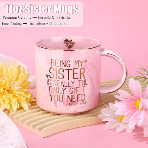Sister Gifts, Mothers Day Birthday Gifts for Sister, Christmas Valentines Day Unique Present Basket Set of 7