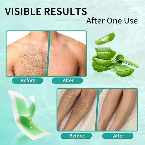 Wax Strips, 40 Pcs Wax Strips For Face & Body, Waxing Strips For Hair Removal At Home For Facial, Arms, Legs, Underarms, Bikini, Back, Women And Men (40*Big)