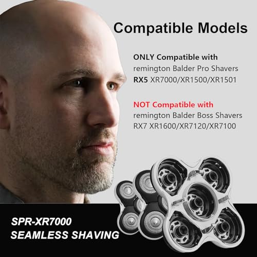 Balder Pro Replacement Head Compatible with Remington Balder Pro Head XR7000 XR1500 XR1501,5 Dual Track Shaver Heads Compatible with Remington Shaver Replacement Blade,3 Pack