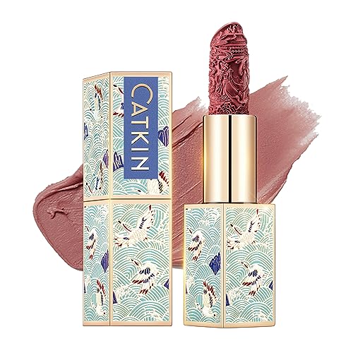 Catkin Moist Lipstick Hydrating High Impact Color Infused with Vitamin E and Avocado Oil Smooth Soft Texture Long Lasting Matte Finish 168