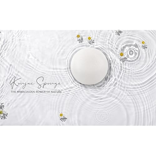 Memoir All Natural Korean Konjac Facial Sponge Set - 2 Pack | Gently Exfoliate Sensitive Skin, Great for Acne Prone Skin, Gentle Scrub, Removes Blackhead | Gently Daily Exfoliation