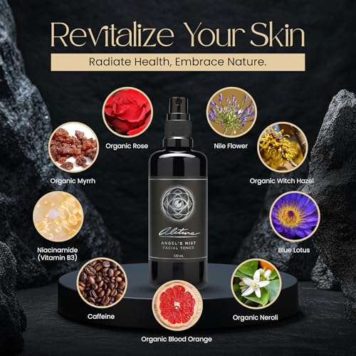 Alitura Angel's Mist Facial Toner ? Hydrating & Revitalizing Face Spray with 97% Organic Ingredients ? Refreshes, Tightens & Balances for All Skin Types ? 100ml