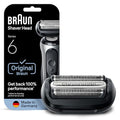 Braun Series 6 Electric Shaver Replacement Head with Sensitive Skinguard, Easily Attach Your Shaver Head, Compatible with New Generation Series 6 Shavers, 64B, Black