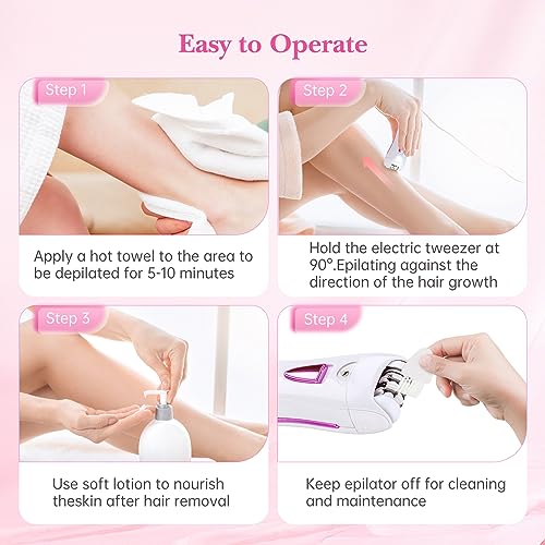 Facial Epilator Smooth Glide Epilator for Women Face Hair Remover Smooth Glide for Women Face Hair Removal Smooth Glide for Face Bikini Leg Arms