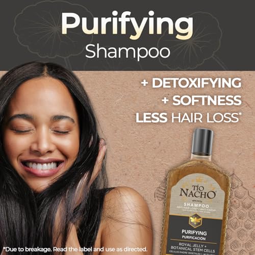 Tio Nacho Shampoo, Purifying with Royal Jelly, Infused with Botanical Stem Cells for Intense Hair and Scalp Purification + Detoxifying Balance, 14 Fluid Ounces (3 Pack)