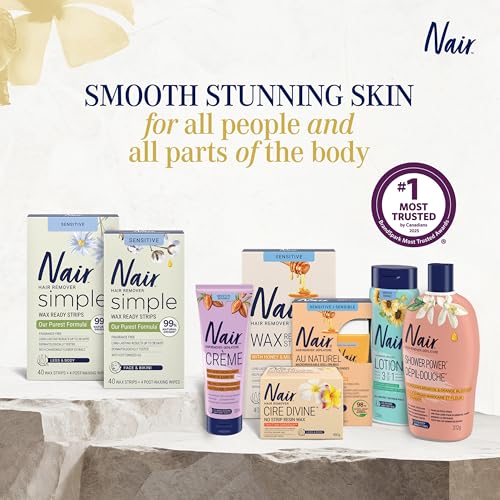 Nair Cire Divine Microwaveable Body Hair Removal Wax Kit (Tahitian Gardenia, 400g/14oz)
