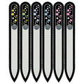 Mont Bleu Gift Set of 5 + 1 Free Glass Nail Files Hand Decorated with Crystals from Swarovski - Gift for Women - Handmade Gifts - Crystal Nail Files for Natural Nails - Mothers Day Gifts - Gifts