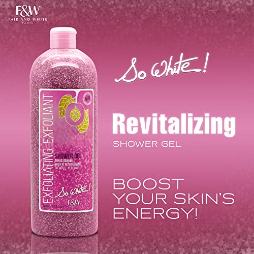 FAIR & WHITE So White Exfoliating Shower Gel/Tonic Scrub 940ml / 31.8fl.oz.