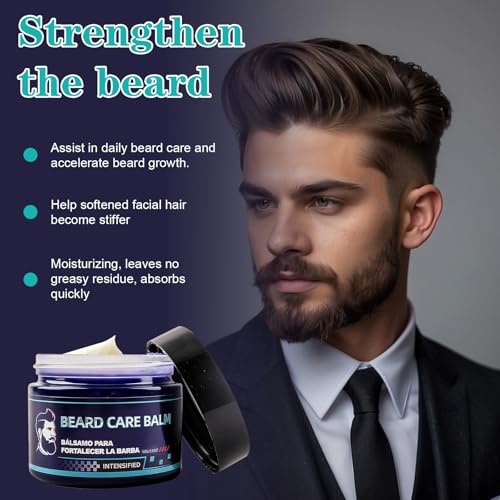 Beard Stimulating Balm, B?lsamo Estimulante de Barba, Ultra Potente Crema Para Barba, Hydrates, Strengthens & Promotes Healthy Beard Growth, Softens, Nourishes, Stimulates Hair Follicles