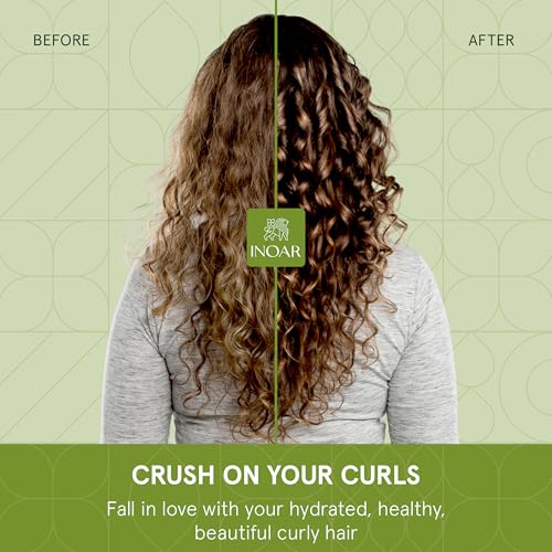 INOAR Meu Cacho Meu Crush Shampoo with Plant-Based Collagen & Vitamin E for Curly Hair Hydration & Definition, 16.9 fl.oz