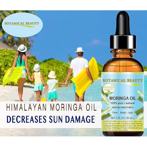 Botanical Beauty MORINGA OIL Moringa oleifera WILD GROWTH Himalayan 100% Pure Natural Undiluted Virgin Unrefined for Face, Skin, Hair, Lip, Nails (1 Fl Oz)
