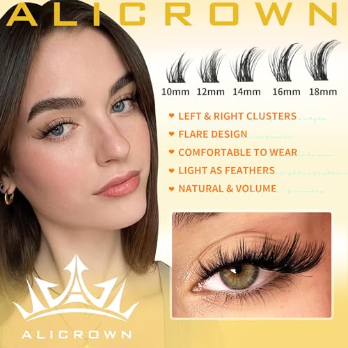 Wispy Lash Clusters Manga Eyelash Clusters Kit Cat Eye Fairy Eyelash Extensions Kit Natural Spiky Lash Extensions Kit with Lash Bond and Seal 132Pcs Left Right DIY Individual Lashes at Home