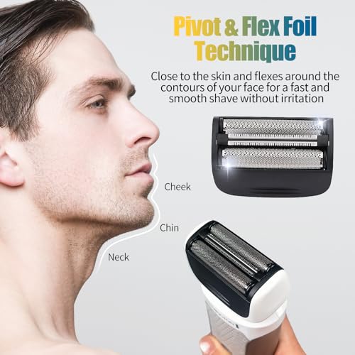 Replacement Head and Cutter Assembly Compatible with Remington PF7400, PF7500, and PF7600 Foil Shavers£¬2 PACK£¨BLACK£©