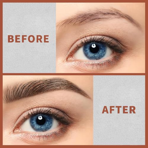 4-Fork Tip Microblading Eyebrow Pen - 2-in-1 Waterproof Eyebrow Pencil, Long-Lasting Natural Hair-Like Brows, Smudge-Proof & Easy to Use (01#Light Brown)
