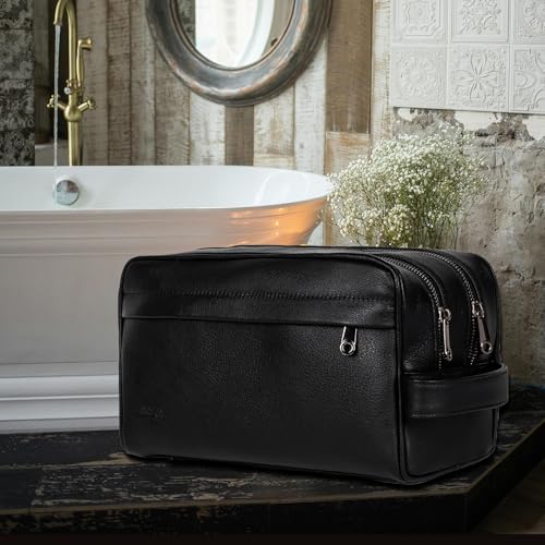 Toiletry Bag for Men - Leather Toiletry Bag for Men - Mens Toiletry Travel Bag -Travel Bag for Toiletries