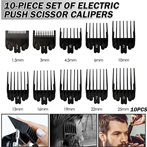 gofidin 10Pcs/Set Hair Clipper Combs Guide Kit 1.5-25mm Plastic Hair Trimmer Guards Barber Replacement Parts Universal Hair Salon Tool