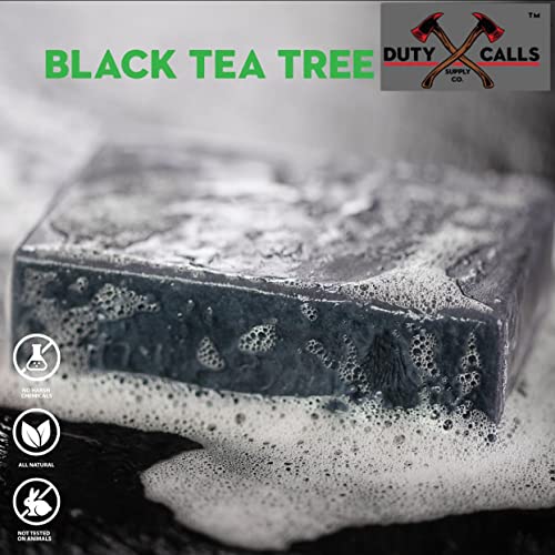 All Natural Firefighter Bar Soap, 3 Bar Variety Pack-Black Tea Tree, Blazing Citrus and Oatmeal Spice