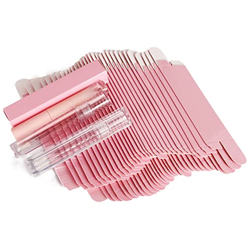 COSIDEA 50 PCS Empty Holographic siver Lip Gloss Boxes W21 xW21 xH121mm / 0.83 * 0.83 * 4.76 inch, Cosmetic Perfume Mascara Box Packaging, small Kraft Paper Box Luxury Holder Wrapping