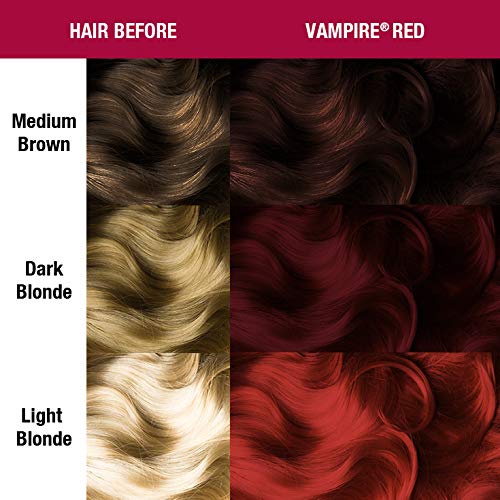 MANIC PANIC Classic Vampire Red Semi Permanent Hair Color - Deep Blood Red Hair Dye for Women & Men That Lasts 4-6 Weeks - Vegan, Ammonia & Cruelty-Free - Create & Mix Custom Shades (4oz / 3pk)