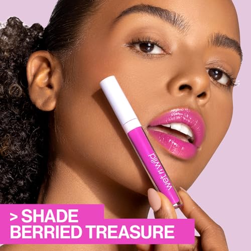 wet n wild MegaSlicks Lip Gloss Green Rasp-berry Voice 10- Rasp-berry Voice 0.6 Ounce and Mega Slicks Lip Gloss | Long Lasting | Hyaluronic Acid | High Shine | Rose Pink Lowkey Pink