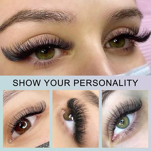 CoMango Premade Lash Extensions - 320 Fans, Short Stem, Volume Lash Fans (320Fans-6D-0.07-D-11mm)