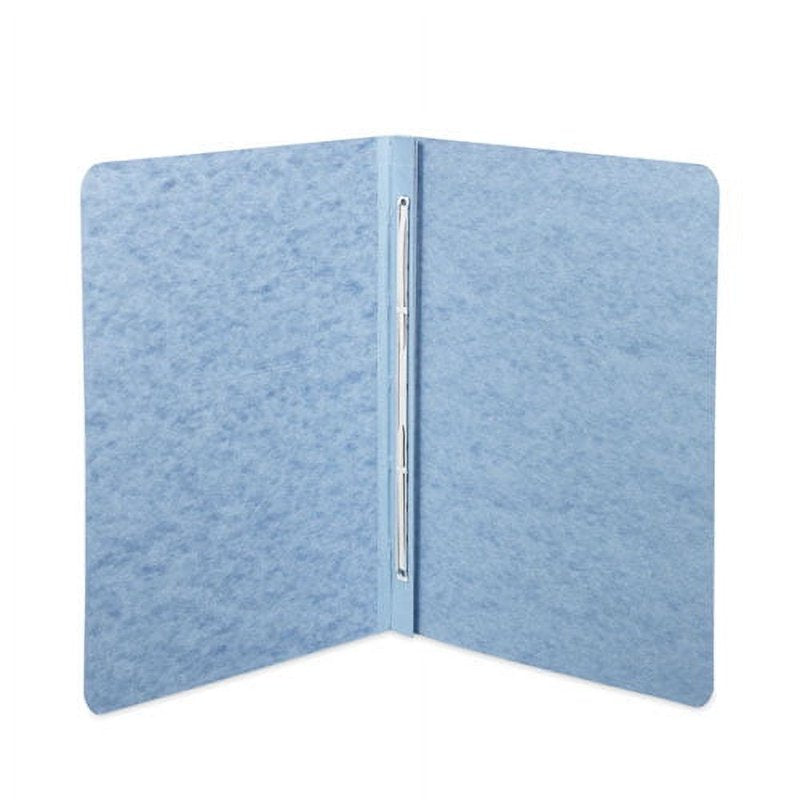 Pressboard Report Cover with Reinforced Hinge and Prong Fastener - 3 Inch Capacity, 8.5 x 11 Inches, Light Blue, Bundle of 2