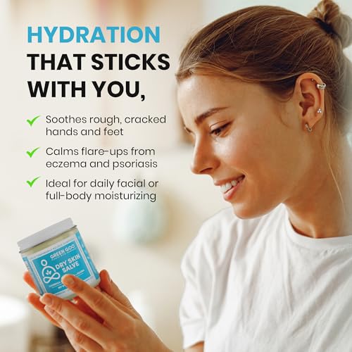 Green Goo Dry Skin Salve, All-Natural Moisturizer for Hydrating The Body & Face, Helps Alleviate Symptoms of Chronic Skin Conditions, 4 Oz